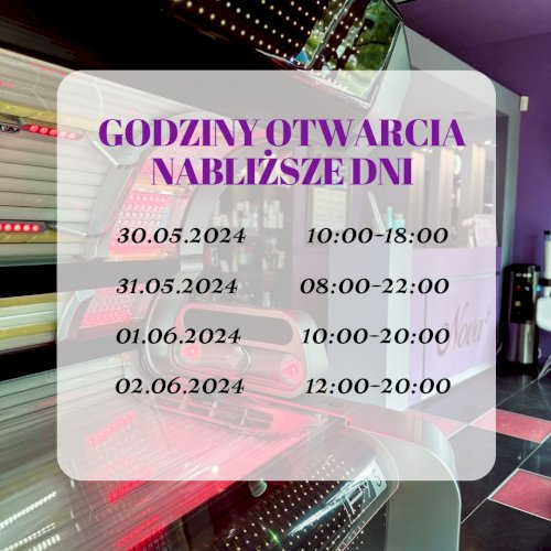 W dniu 30.05.2024 - salon będzie czynny