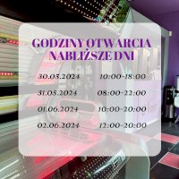 W dniu 30.05.2024 - salon będzie czynny